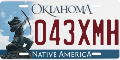 OK license plate 043XMH