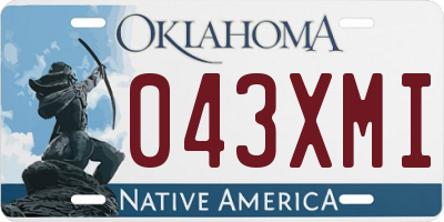 OK license plate 043XMI