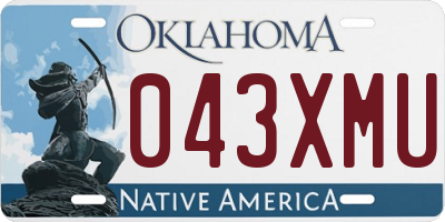 OK license plate 043XMU