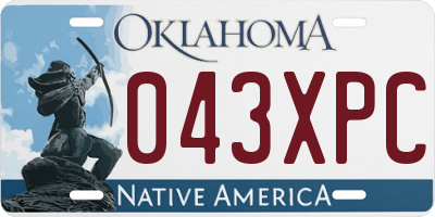 OK license plate 043XPC