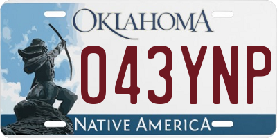 OK license plate 043YNP