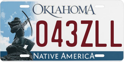 OK license plate 043ZLL