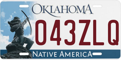OK license plate 043ZLQ