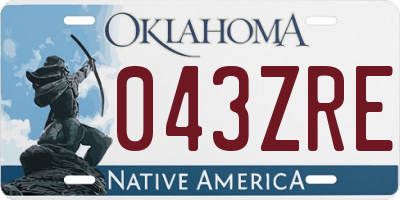 OK license plate 043ZRE
