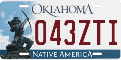 OK license plate 043ZTI
