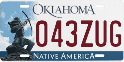 OK license plate 043ZUG