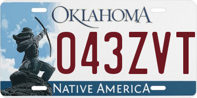 OK license plate 043ZVT