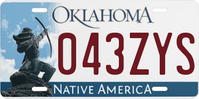 OK license plate 043ZYS