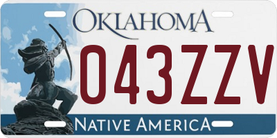 OK license plate 043ZZV