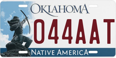 OK license plate 044AAT