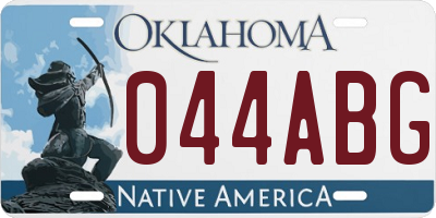 OK license plate 044ABG
