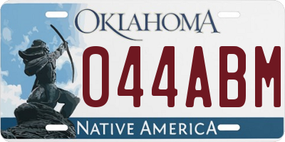 OK license plate 044ABM