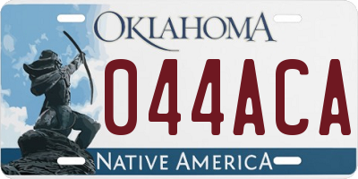 OK license plate 044ACA