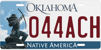 OK license plate 044ACH