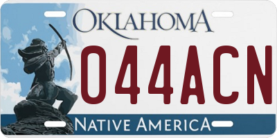 OK license plate 044ACN