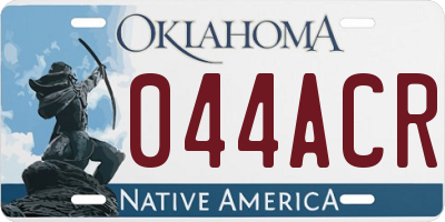 OK license plate 044ACR
