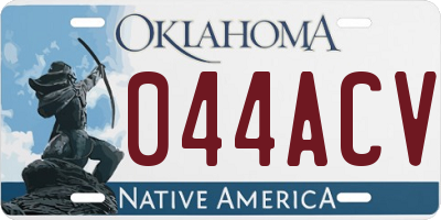 OK license plate 044ACV