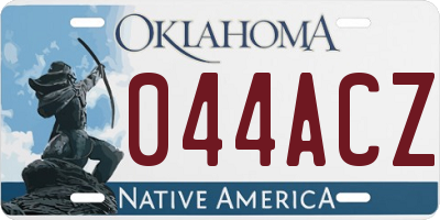 OK license plate 044ACZ