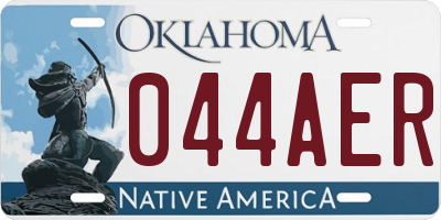 OK license plate 044AER
