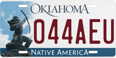 OK license plate 044AEU