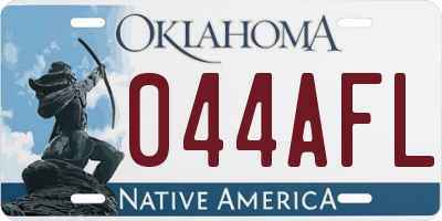 OK license plate 044AFL