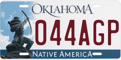 OK license plate 044AGP