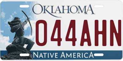 OK license plate 044AHN