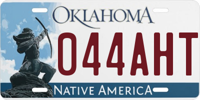 OK license plate 044AHT