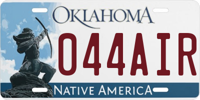 OK license plate 044AIR
