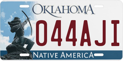 OK license plate 044AJI