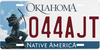 OK license plate 044AJT