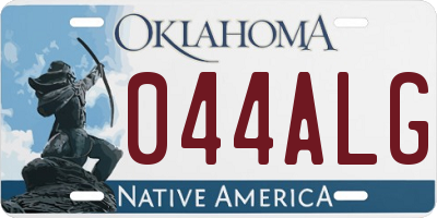 OK license plate 044ALG