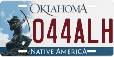 OK license plate 044ALH