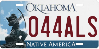OK license plate 044ALS