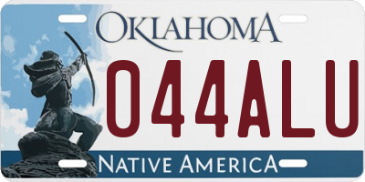 OK license plate 044ALU
