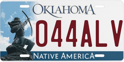 OK license plate 044ALV