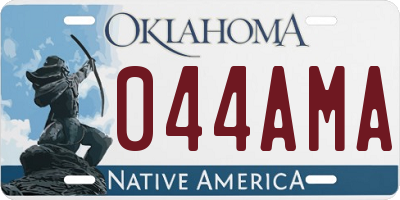 OK license plate 044AMA