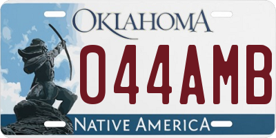 OK license plate 044AMB