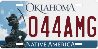 OK license plate 044AMG