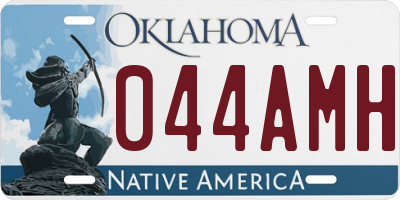 OK license plate 044AMH