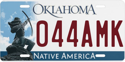 OK license plate 044AMK