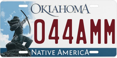 OK license plate 044AMM