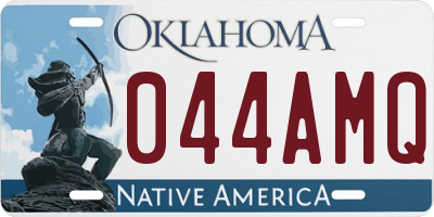 OK license plate 044AMQ