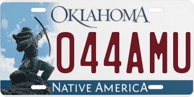 OK license plate 044AMU