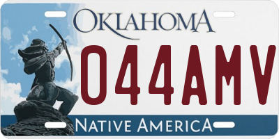 OK license plate 044AMV