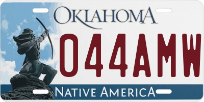 OK license plate 044AMW