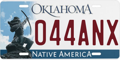 OK license plate 044ANX