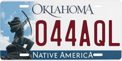 OK license plate 044AQL