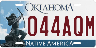OK license plate 044AQM