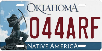 OK license plate 044ARF